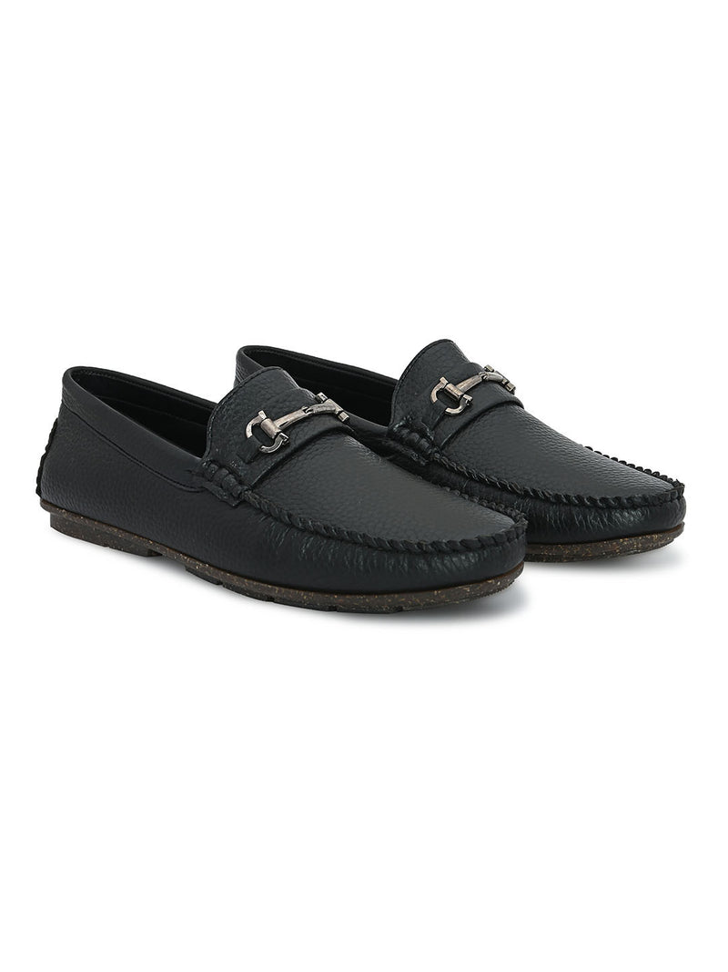 Louis Vuitton Mens Black Loafer Buckle Dress Shoes