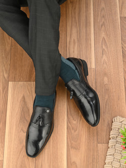 Alberto Torresi Black Slipon formal Shoes