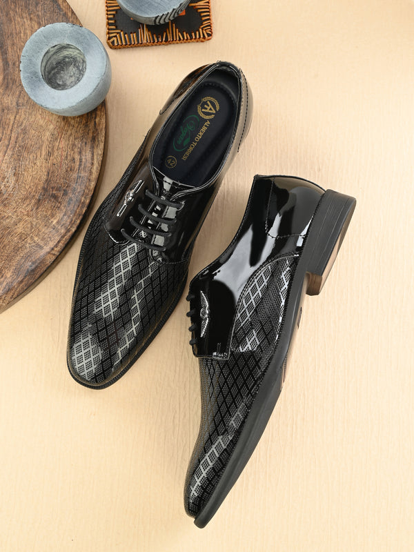 Alberto Torresi Black Patent Synthetic formal Shoes