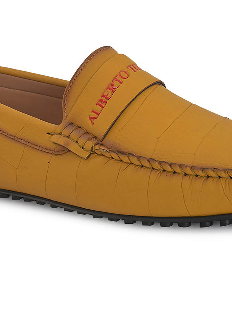 Alberto torresi Synthetic Yellow Casual Loafers