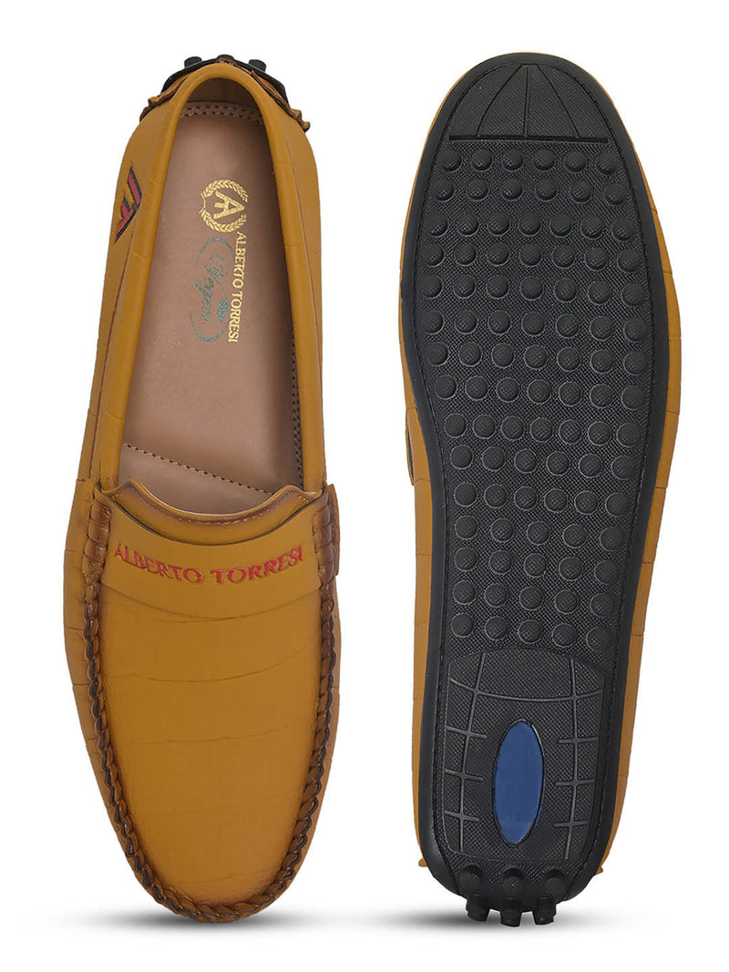 Alberto torresi Synthetic Yellow Casual Loafers