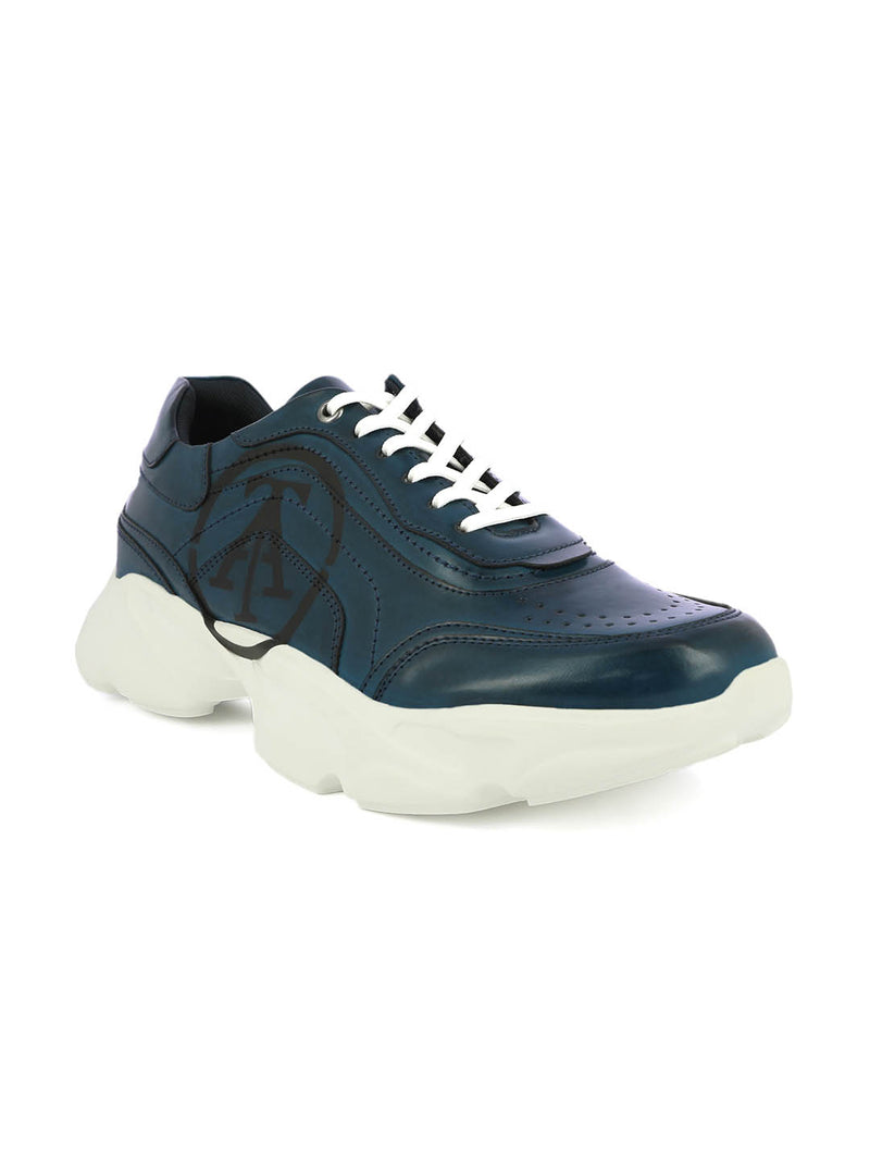 Alberto Torresi Blue Laceup Sports Shoes