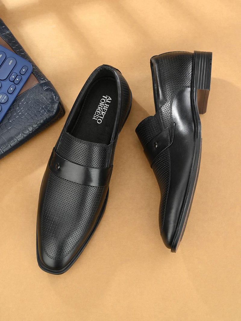 Men Black Leather Formal Shoes