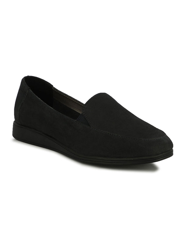 Soothe Navy Leather Slip-Ons