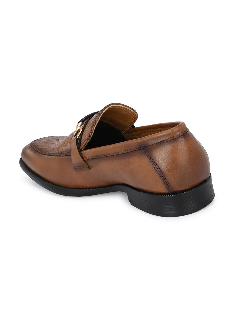 Alberto Torresi Men's Calabria Synthetic Tan Buckle Slip-Ons