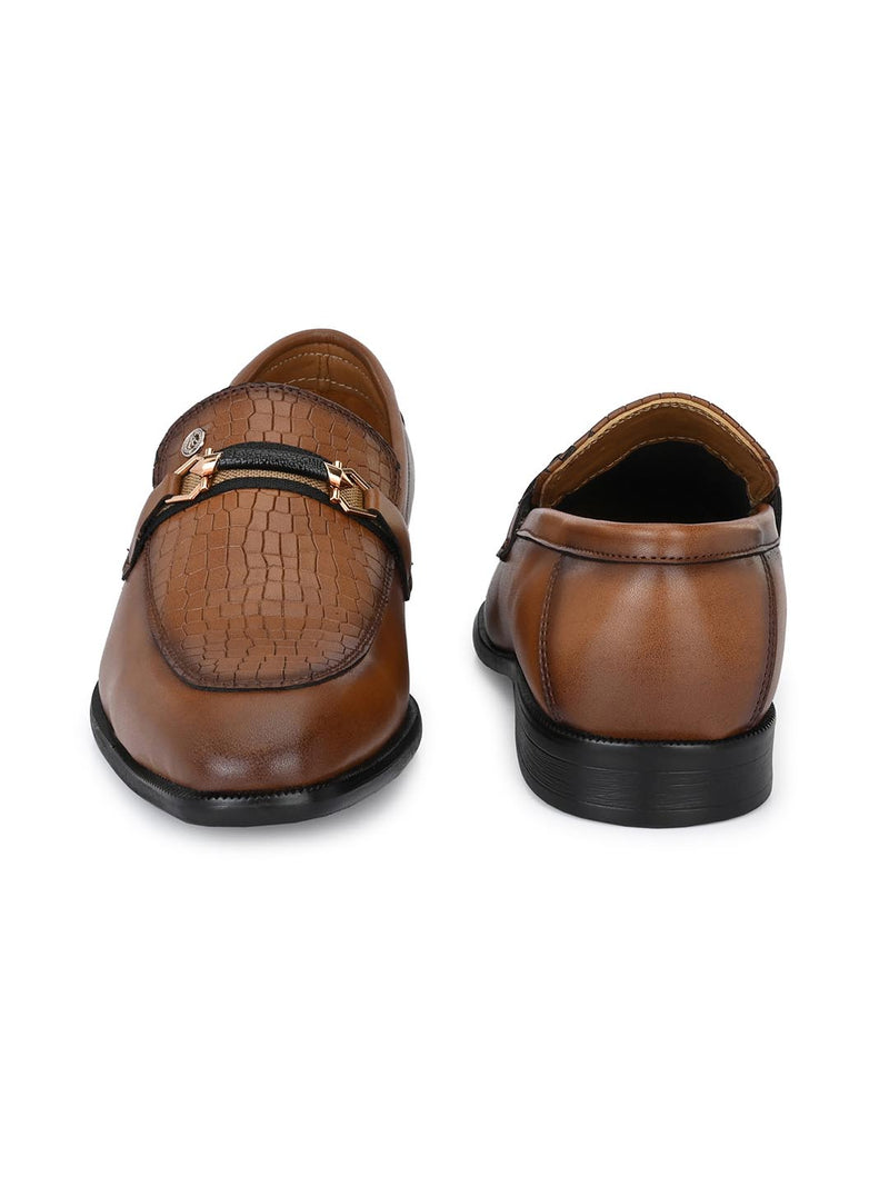 Alberto Torresi Men's Calabria Synthetic Tan Buckle Slip-Ons