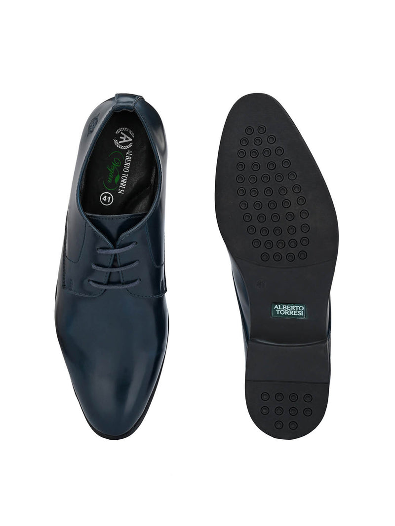 Navy Lace Up Formal Shoes